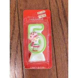 Strawberry shortcake american greeting 5 5th VTG fifth birthday cake candle Bday